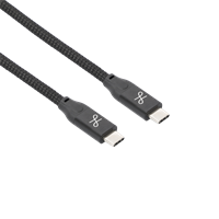 USB-C Cable - USB-C till USB-C, hane-hane, anslutningskabel, tygklädd,
