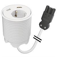 Powerdot 13 - 1 eluttag typ F, 1 USB-A port, 1 HDMI, 3PC, vit