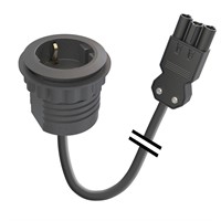 Powerdot Mini 50 - 1 eluttag typ F, 3PC, svart