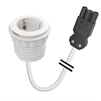 Powerdot Mini 50 - 1 eluttag typ F, 3PC, vit