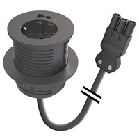 Powerdot Compact 60 - 1 eluttag typ F, 1 kabelgenomföring, 3PC, svart