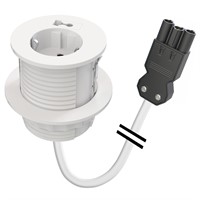 Powerdot Compact 60 - 1 eluttag typ F, 1 kabelgenomföring, 3PC, vit