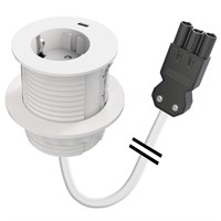 Powerdot Compact 62 - 1 eluttag typ F, 1 USB-C laddare 30W, 3PC, vit
