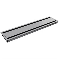 Flip Cover 04 - Bordslock, L600 mm, silver
