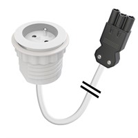 Powerdot Mini 50 - 1 eluttag typ E, 3PC, vit