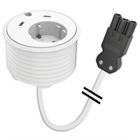 Powerdot 17 - 1 eluttag typ F, 2 USB-C laddare 30W, 1 kabelgenomföring