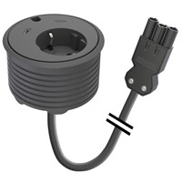 Powerdot 17 - 1 eluttag typ F, 2 USB-C laddare 30W, 1 kabelgenomföring