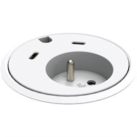 Powerdot 17 - 1 eluttag typ E, 2 USB-C laddare 30W, 1 kabelgenomföring