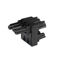 Axessline Daisy Chain Connection Block - 3PC T-junction, 1 to 2, black