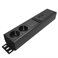 Axessline Outlet Strip - 2 eluttag typ F, 2 USB-C laddare max 30W