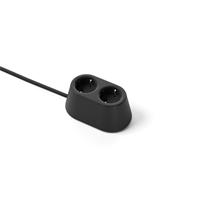 Nomad Block 02 - Fristående, 2 eluttag typ F, signal black