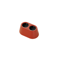 Nomad Block 02 - Fast, 2 eluttag typ F, vermilion red