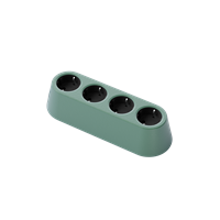 Nomad Block 04 - Fast, 4 eluttag typ F,  stone cypress green