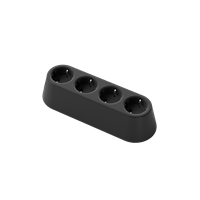 Nomad Block 04 - Fast, 4 eluttag typ F, signal black