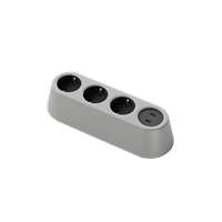 Nomad Block 04 - Fast, 3 eluttag typ F 2 USB-C laddare max 30W, white