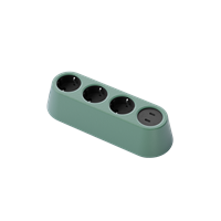Nomad Block 04 - Fast, 3 eluttag typ F 2 USB-C laddare max 30W, stone