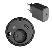 Powerdot 16 Kit 65 - PD16 typ F inklusive  65W laddare, svart