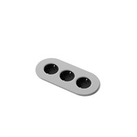 Nomad Strip 03 - 3 eluttag typ F, 3PC, white aluminium grey