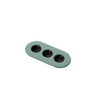 Nomad Strip 03 - 3 eluttag typ F, 3PC, stone cypress green