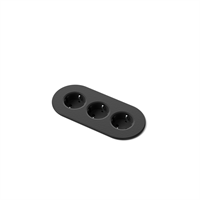 Nomad Strip 03 - 3 eluttag typ F, 3PC, signal black