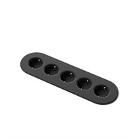 Nomad Strip 05 - 5 eluttag typ F, 3PC, signal black