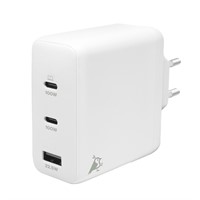 AQIILA USB Charger - 2 USB-C, 1 USB-A, 120 W, vit